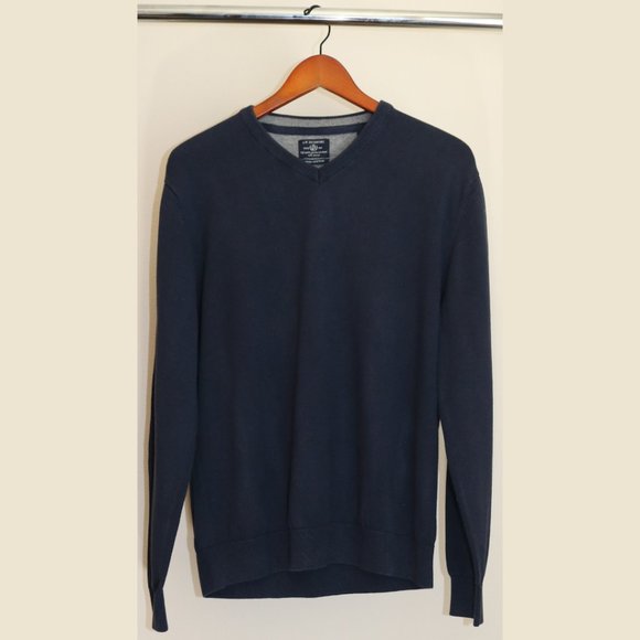 A.W. Dunmore Knit Sweater, Medium, Blue Premium Pure Cotton - Picture 1 of 3
